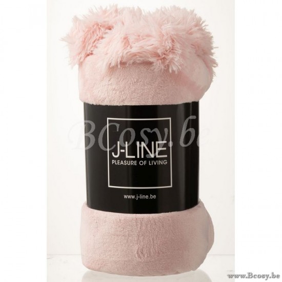 Jline 3481 plaid pompons oud roze Textiel Textile Textiles Textilien Textil Tessile TEXTIEL Plaids