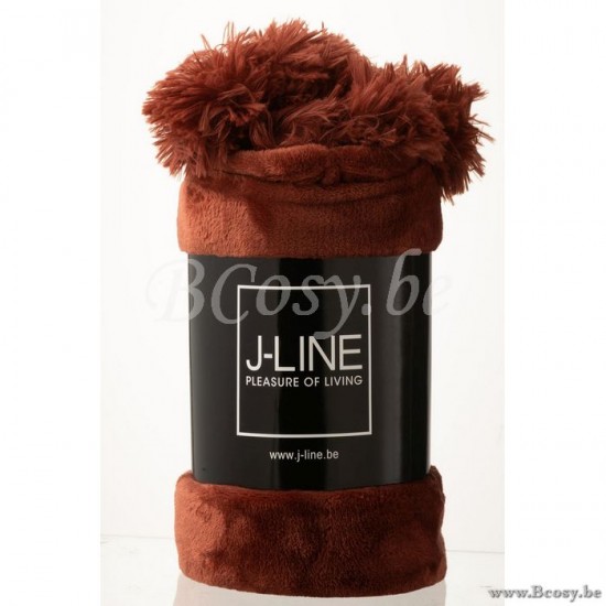 Jline 3486 pompons plaid marsala j line Textiel Textile Textiles Textilien Textil Tessile TEXTIEL Plaids