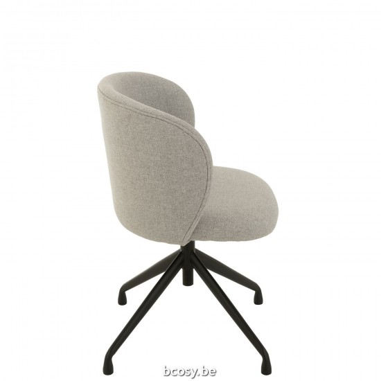 J Line chaises pivotantes Jolipa Chaise Turn Up Down Lin Gris.