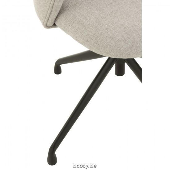 J Line Chair Turn Up Down Linen Grey cup swivel chairs seats couches.