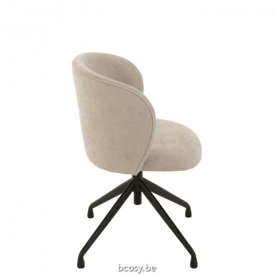 J Line chaises pivotantes Jolipa Chaise Turn Up Down Textile Beige.
