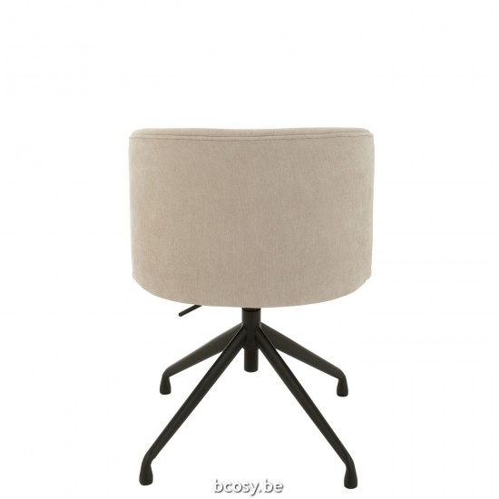 Jline Stoel Turn Up Down Textiel Beige.