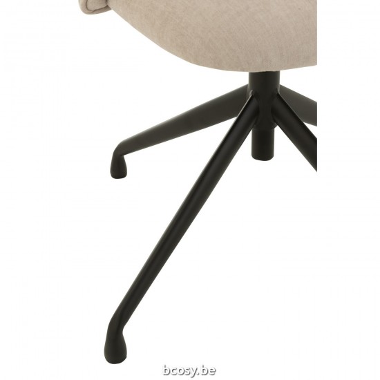 J Line Chair Turn Up Down Textile Beige cup swivel chairs seats couches.