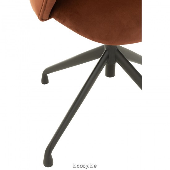 J Line Chair Turn Up Down Velvet Dark Brown cup swivel chairs seats couches.