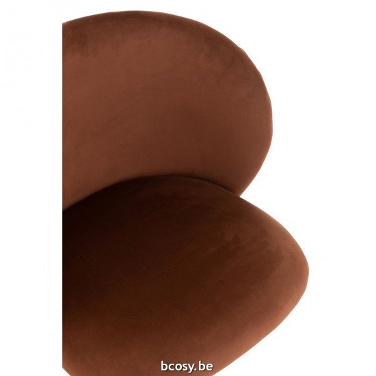 Jline Stuhl Turn Up Down Velours Dunkel Braun drehstuhl drehstuehle.