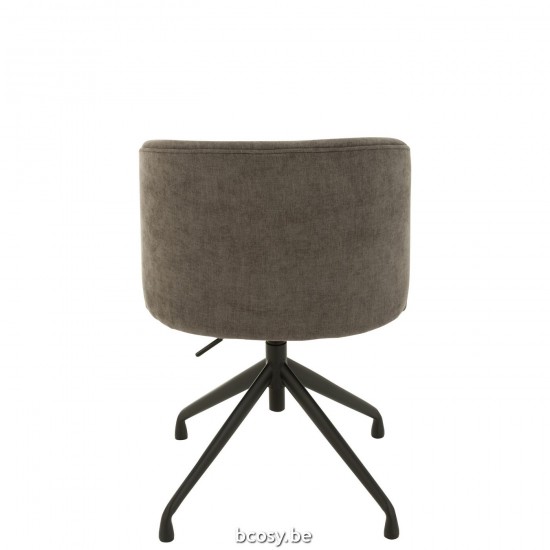 Jline Stoel Turn Up Down Textiel Donker Grijs.