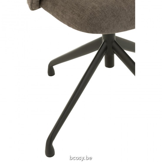 J Line Chair Turn Up Down Textile Dark Grey cup swivel chairs seats couches.