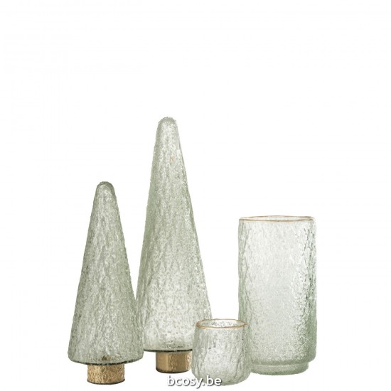 J Line arbres sapins de noel sur pied Jolipa Sapin De Noel Pied Or Verre Trans Large.