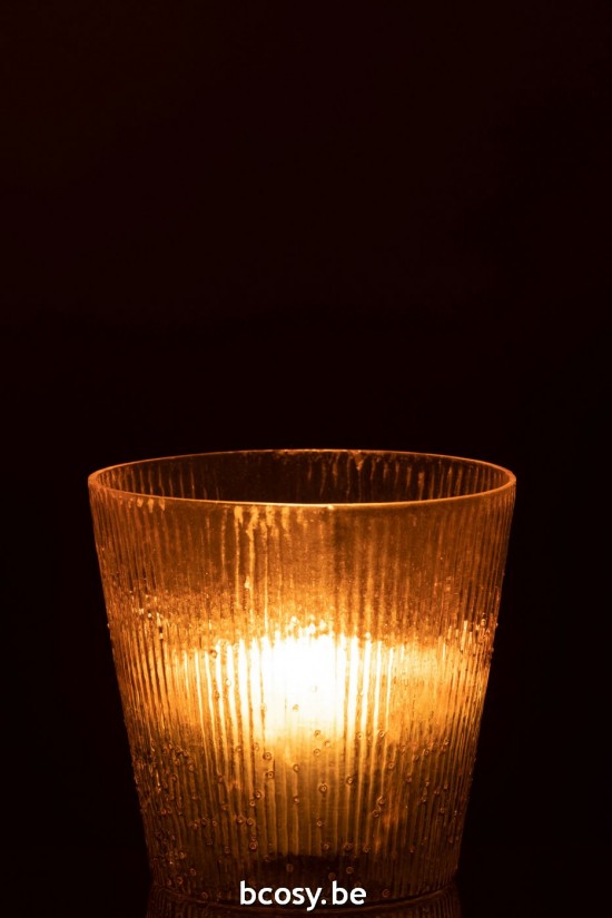 J Line photophores Jolipa Photophore Cotele Verre Rose Large.