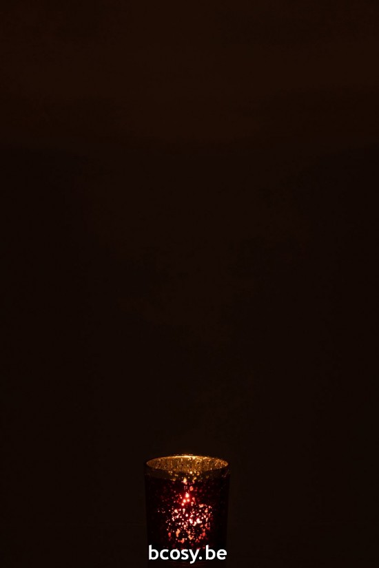 J Line photophores Jolipa Photophore Bord Dore Verre Rouge Small.