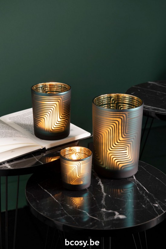 Jline Fotóforo Zigzag Vidrio Verde Small.