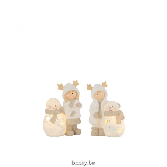 Jline 35408 Figuren Figurines Figurines Figuren Figuritas Sculture DECORATIE Winter Kerst.