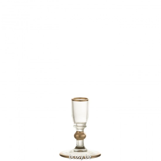 J Line chandeliers candélabres Jolipa Photophore Details Or Verre Transparent.