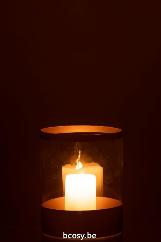 J Line photophores Jolipa Photophore Lignes Or Verre Transparent Large.