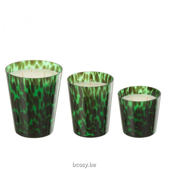 J Line Scented Candle Noa Green Large 95H scented candles.