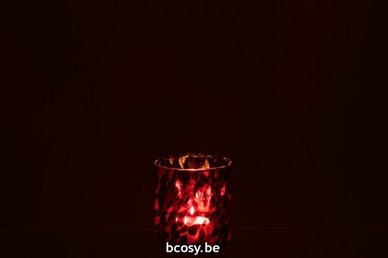 J Line photophores Jolipa Photophore Verre Tache Rouge Noir Small.