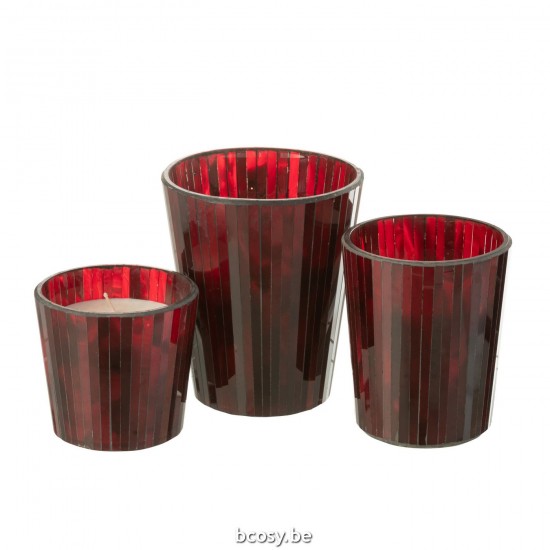 J Line Scented Candle Noa Ruby Red Red Large 60H scented candles.
