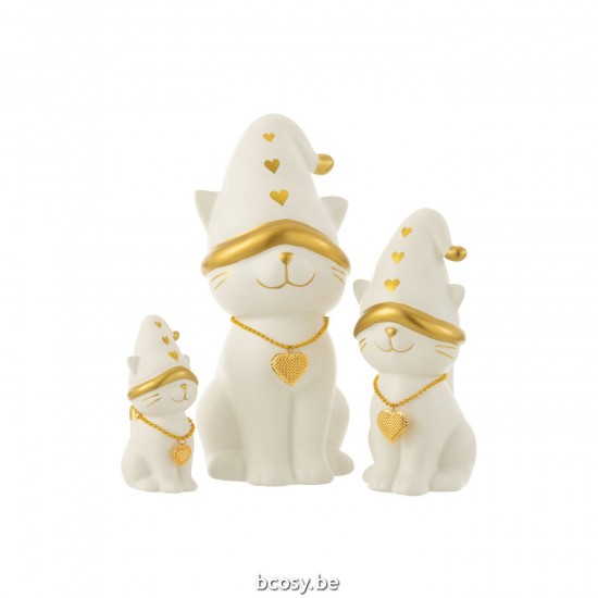 J Line hivers Jolipa Chat Coeur Chapeau Dolomite Blanc Or Large.