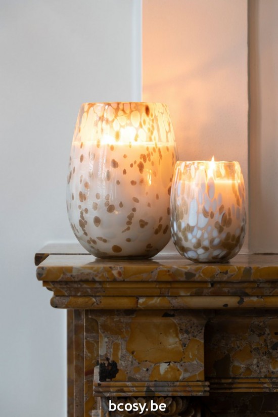 Jline Vela Aroma Blanco Mix Vidrio Largo.