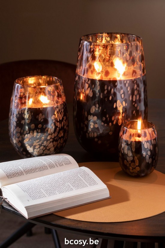 Jline Vela Aroma Negro Mix Vidrio Medio.