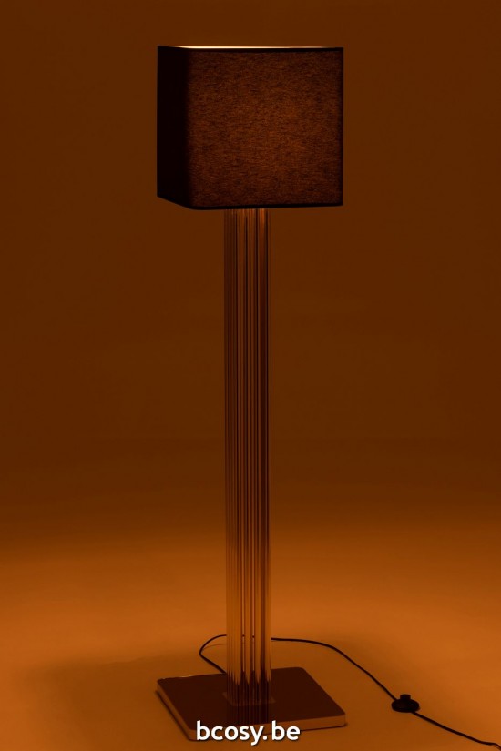 J Line Lampadaires Lampes Raides Debouts Sur Pied De Sol Jolipa Lampe Moderna Or Metal Mdf Textile.