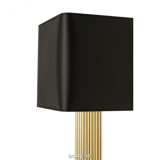 J Line Lamp Moderna Gold Metal Mdf Textile Floor lights Standing Floorlamps.