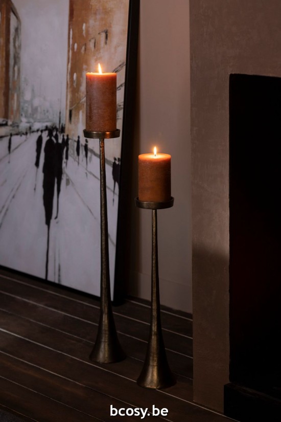 Jline Candelero Luky Aluminio Bronce Small.