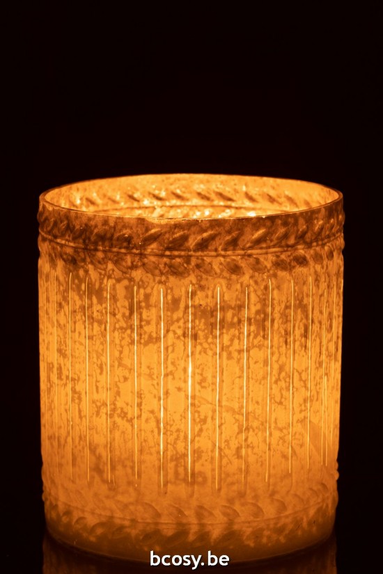 J Line photophores Jolipa Bougeoir Ezy Verre Blanc Extra Large.