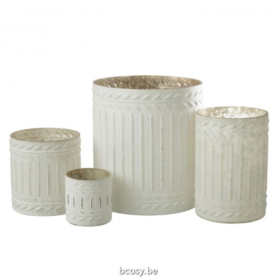 Jline Kaarshouder Ezy Glas Wit Extra Large.