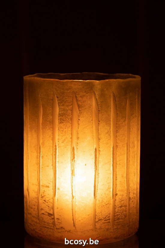 J Line photophores Jolipa Bougeoir Sucre Verre Jaune Large.