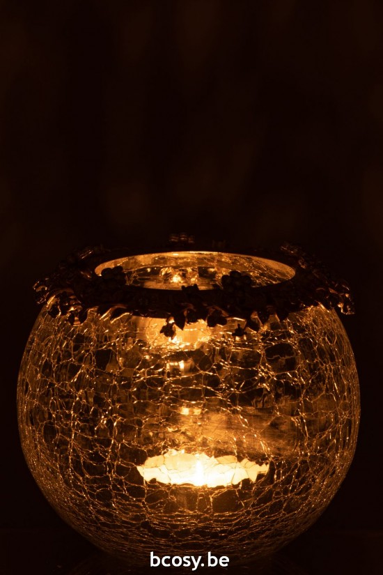 J Line photophores Jolipa Photophore Volve Met Ver Or Transparent Large.