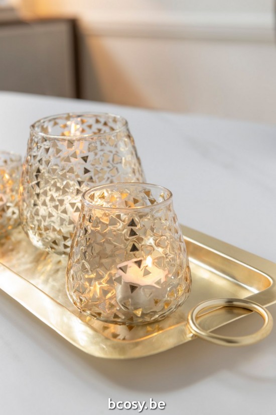 Jline Bandeja Mile Mat Metal Oro Large.