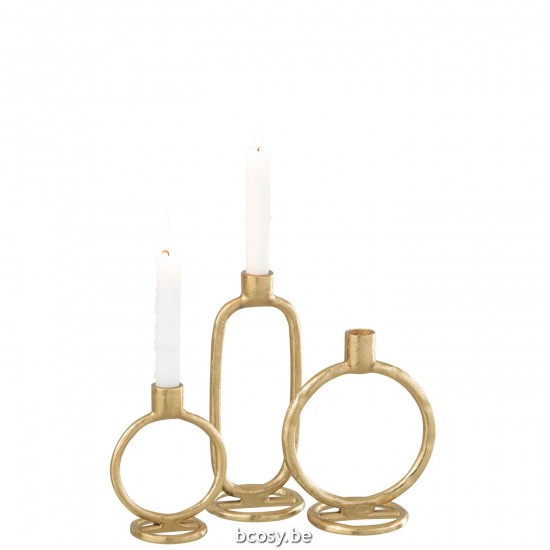 Jline Kaarshouder Ring Aluminium Goud Large.