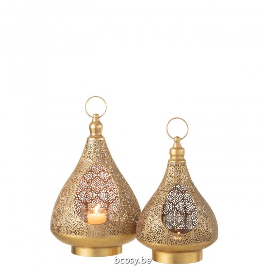 J Line Tealight Holder On Foot Eastern Metal Glass Gold Large tea lights holders.