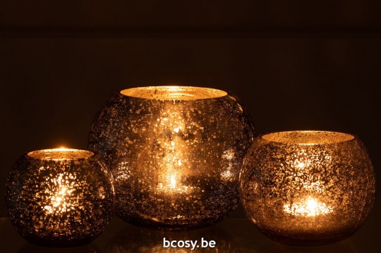 Jline Fotosforo Bola Agrietado Cristal Nacarado Azul Large.