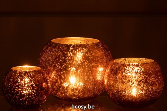 Jline Fotosforo Bola Agrietado Cristal Nacarado Castagna Large.