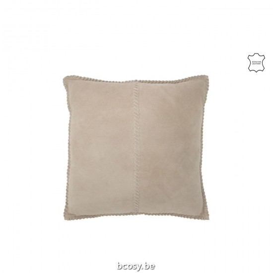 J Line coussins Jolipa Coussin Ligne Centrale Cuir Gris.