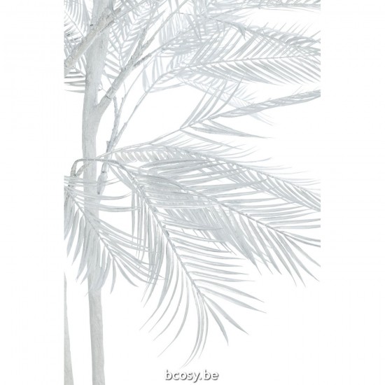 J Line arbres sapins de noel sur pied Jolipa Arbre Feuilles Palmier 3 Troncs Acier Argente Large.