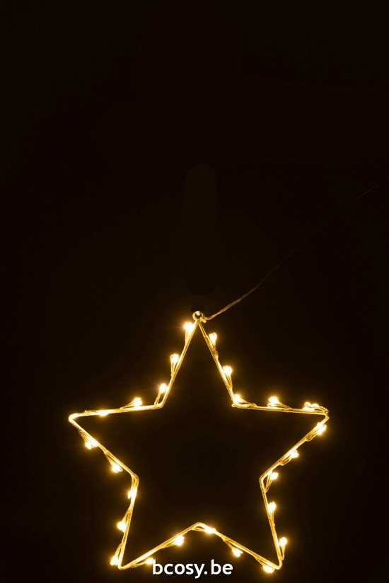 J Line Lumières de Noël. Lampe de Noël. Lampes de Noël Jolipa Etoile Deco Led Metal Blanc Small.