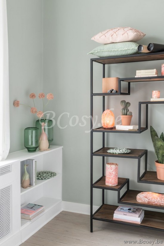 Jline Jarrón Nora De Pie Redondo Vidrio Verde Claro Large