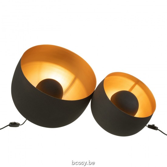Jline Lampe Kugel Innen Gold Metall Schwarz Large Lampenfusse Mit Schirmen Tischlampen Tischleuchten Innenleuchten.