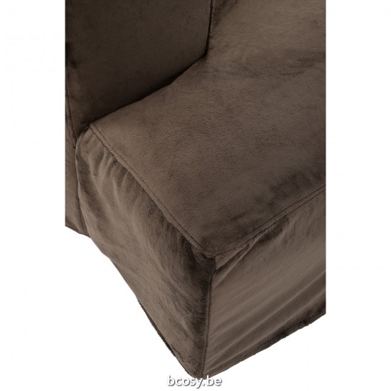 Jline Funda Asiento 9 Cojines Monaco Terciopelo Xxl Marron Oscuro.