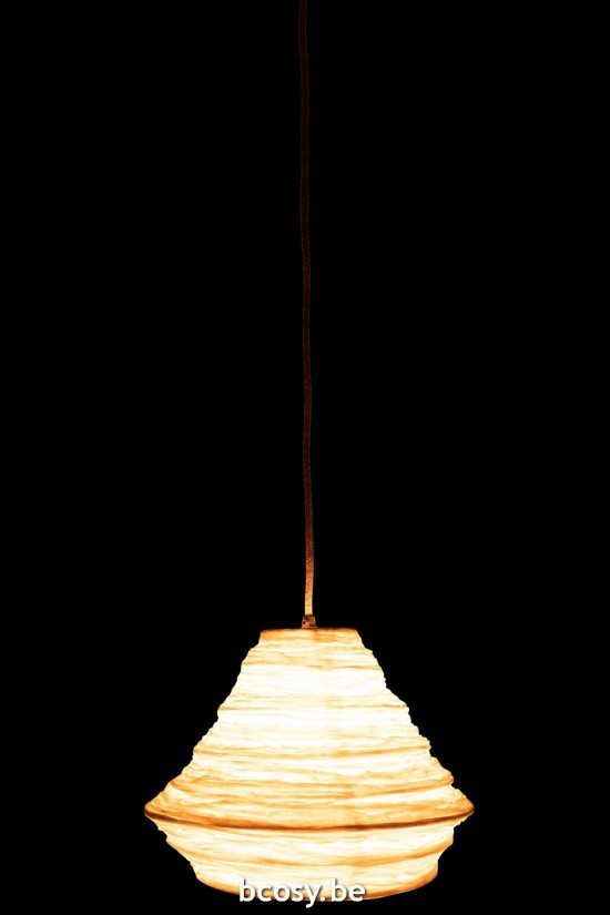 J Line lampes suspendues suspensions pendantes Jolipa Suspension Nid Raffia Blanc.