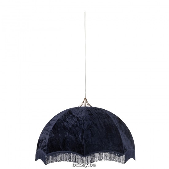Jline Hanglamp Velvet Katoen Paars.