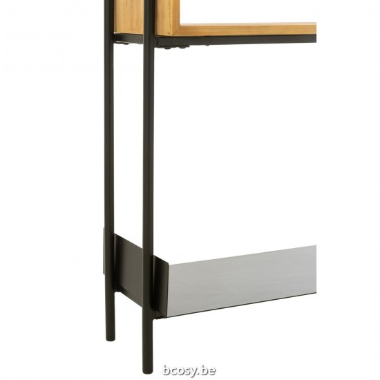 Jline Konsole Tina Holz Eisen Schwarz Naturell konsolen endtische.