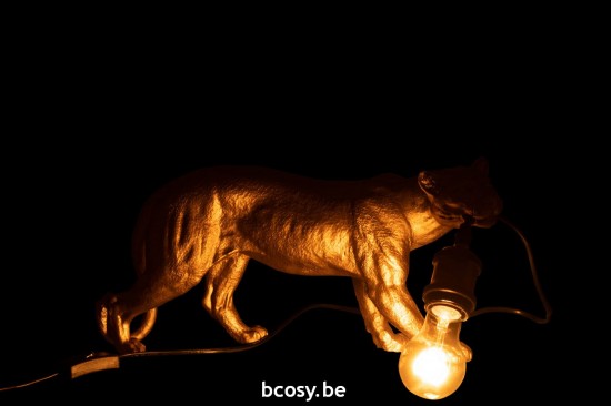 J Line Éclairage Armatures Luminaires D'intérieur Pieds De Lampe Avec Abat Jour Lampes De Table Jolipa Lampe Puma Resine Or S.