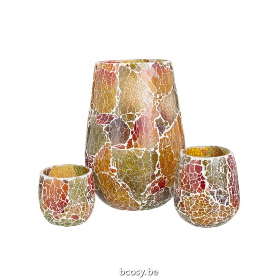 Jline Kaarsenhouder Sunset Glas Multi Large.