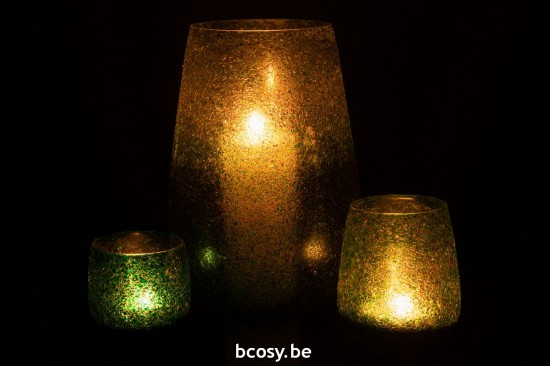 Jline Windlicht Tom Glas Grün Large t lichthalter teelichtleuchter teelichte.