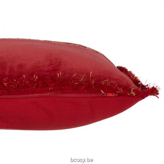 J Line coussins Jolipa Coussin Amour Textile Rouge Or.