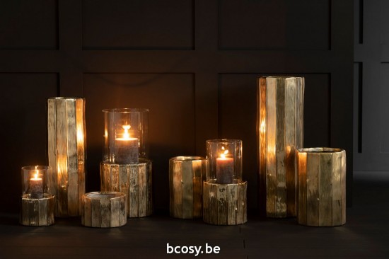 Jline Candelabro Ary Arcilla Oro Small.